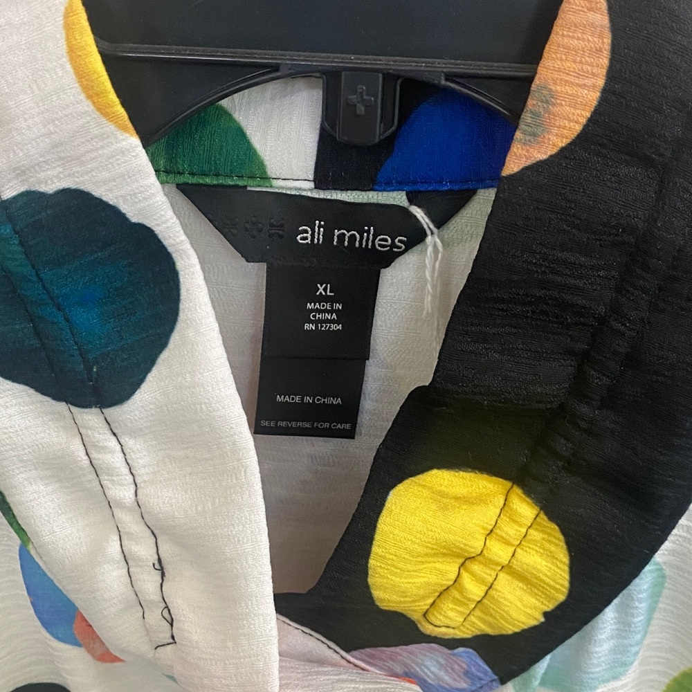 Ali Miles Multicolor Polka Dot Blouse - Picture 2 of 2